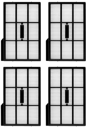 (4 delar) Omni E28 ersättning HEPA-filter kompatibla med Eufy Omni E28/Omni E25 robotdammsugare, tillbehörssats, upprätt filter, behållarfilter, dammsugarfilter