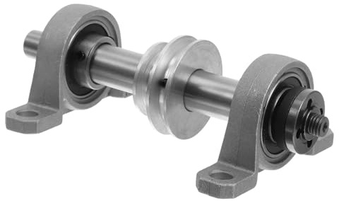 HOMSFOU Spindle Bearing Seat with Pulley for Bench Saw Lathe Chuck DIY Cutting Machine Drill Accessories Woodworking Power Tool Replacement Parts