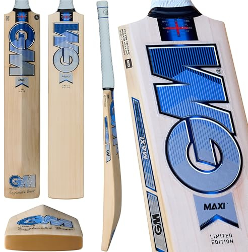 GM Maxi Cricket Bat 2026 - Prime English Willow, L540 Power Blade, Low Swell Profile, Fuze Grip, Made in England by Gunn & Moore