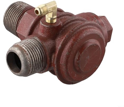 Connecteur de clapet anti-retour en fonte à 3 ports pour compresseurs d'air - Raccords filetés mâles (1, 20 mm, 26 mm, 33 mm) - Vanne d'arrêt de rechange (1 × 1 pouce)