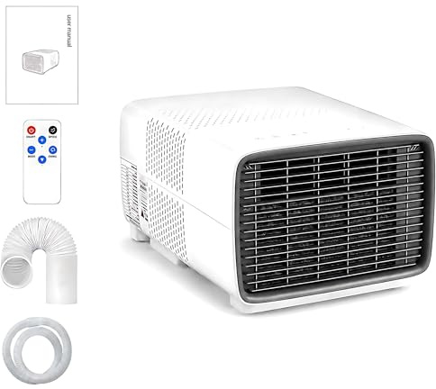 KPOUYYDS Aire Acondicionado Portátil 2700 BTU, 280W Ahorro Energético, 3 en 1: Refrigera, Ventila y Deshumidifica, Control Remoto, Viento Frío para Furgonetas Camper (8-15m²)