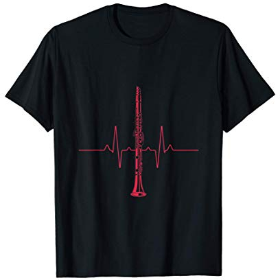 EKG Herzschlag Klarinette T-Shirt