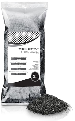 Wessper aktiverat kol från kokosnötskal för vattenfilter, filtersystem, akvaristik, 2 L