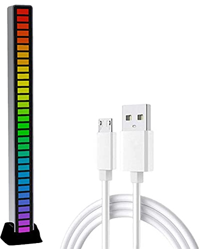 Musica Atmosfera Ritmo Luce sensore sonoro RGB LED Spettro Musicale Barra Luminosa Colorata Controllo del Suono Ritmo Musicale Audio indicatore di Livello dinamico Display Barra Luminosa