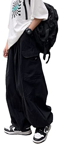 Skateboard Frog Baggy cargobyxor gotiska harajuku, hög midja, 90-talet, lös Y2K dam streetwear, lösa byxor, svart 2, XXL