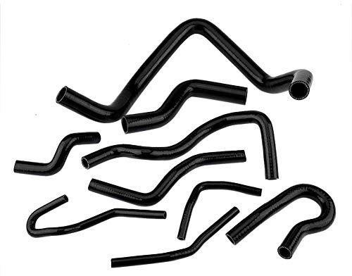 Tubo Radiatore per D15 D16 SOHC EG/EK 1992-2000, Tubo Flessibile del Radiatore 9 Pezzi Kit Tubo Flessibile Radiatore Auto in Silicone Accessori di Ricambio per D15