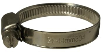 2x Schlauchschellen mit Schneckenantrieb, Spannbereich 25-40mm, Bandbreite 9 mm, Edelstahl