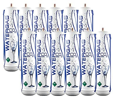 BELLEROFONTE - Bombole CO2 600g per Gasatore – Set Risparmio 12 Pezzi – E290 Alimentare M11x1 – Fino a 120L per Bombola – Compatibile Universale – Made in Italy