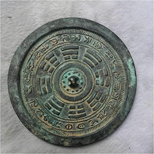 Spiegel for Wanddekoration, Bagua-Spiegel, traditioneller chinesischer Feng-Shui-Spiegel, taoistischer Buddhismus, alte Bronze aus China, alter Feng-Shui-Bronze-Spiegel, Gossip-Spiegel, Bronze-Spiegel