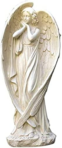 DIE Mädchen-Engel Auf Sockel Aus Kunstharz Mit Großen Flügeln, Cherub-Figur, Grabdekoration, Garten-Denkmal, Ornament, Pergola-Statue,Constructive23