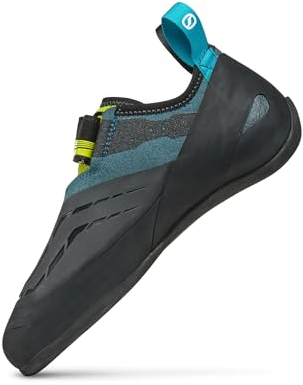 Scarpa M Origin Vs Blau - Bequemer weicher Herren Kletterschuh, Größe EU 43 - Farbe Petrol - Lime