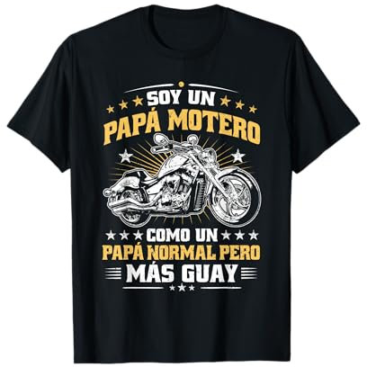 Papá motero Divertido Motociclista Regalo Día del Padre Papá Camiseta