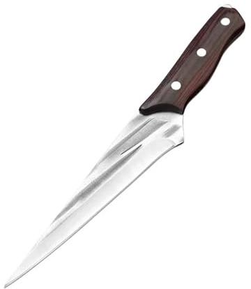 FBITE Geschmiedet Ausbeinmesser Schwein Rindfleisch Schafe Schneiden Carving Angeln Jagd Messer Lila Farbe Holz Sharp Grill Sushi Messer Mes