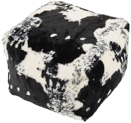 SARO LIFESTYLE Puff aus Kunstfell, Kuhfell