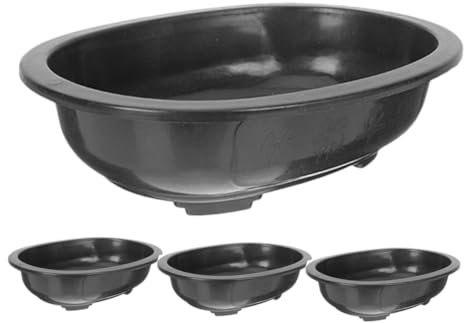 Sosoport Sukkulenten Topf Pflanzer Drainage 4pcs Moderne Bonsai Blumentopf für Home Decor Küche