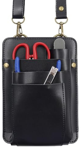 Shoulder Bag for Scissors, Electrician Case | PU Leather Scissors Holder | Gardening Secateurs Holder, Organizer for Hairdresser Tools, Flower Shop