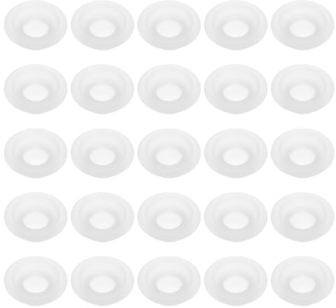 QUARKZMAN 25 Pcs Silicone Caoutchouc Joints Rondelle, Haut Pression Étanche Bière Bouteille Joint Sceaux Haut Rondelles pour Swing Flip Bière Soda Bouteille, Blanc