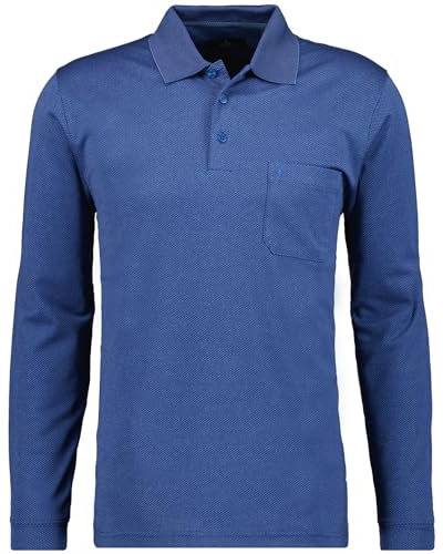 RAGMAN Herren Poloshirt Langarm Royal-795, XL