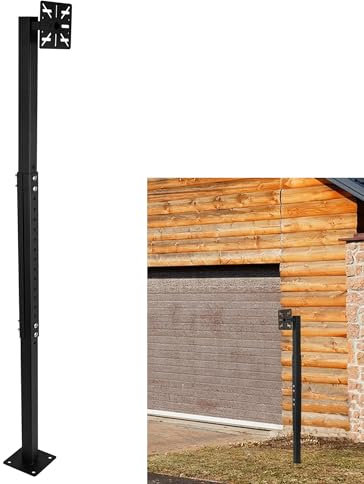YZZHAJ Keypad Mounting Post Bracket,Gooseneck Pedestal Post Gate Opener, Universal Panel Size Design, Keyboard on Automatic Gate Opener Systems Suitable for Wired Wirelss Keypad (33-45 inch)