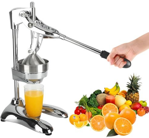 Citrus Juicer Manual - Press Manual Juicer Fits Tall Glasses, Cups, and Tumblers - Orange Juice Squeezer Machine for Fresh Fruit Press