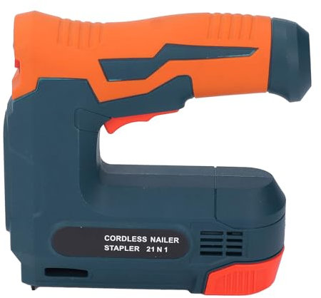 Pistola grapadora eléctrica, 5V 2 en 1 clavadora inalámbrica grapadora portátil pistola de clavos grapadora eléctrica ergonómica pistola grapadora inalámbrica a batería