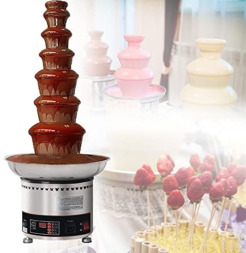 Fountaine De Fondue Au Chocolat,Machine De Fontaine Au Chocolat 4/5/6/7 Tier éLectrique Fountain Machine à Fondue De Chocolat Pour Fraises,Cerises,Guimauve,7Tier