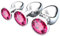 3 Pezzi Anale Metallo, Anal Butt Plug, Set Plug Anale con Cristallo Diamante, Large Medium Small Plug Anale Giocattoli del Sesso per Principianti Donne, Coppie, Uomini, Rosso Rosa
