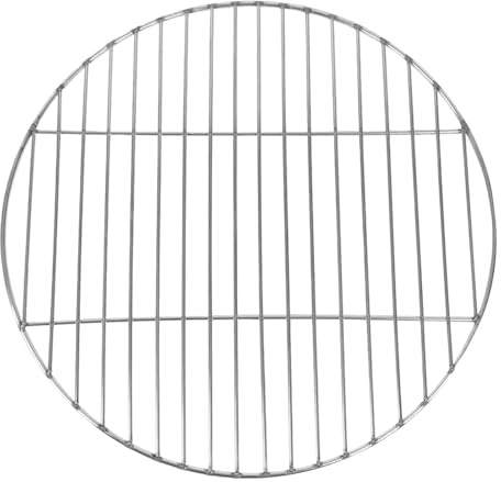 Griglia in acciaio inox, griglia per barbecue, rotonda, teglia da forno in acciaio inox, per esterni, spiaggia, cortile, picnic, giardino