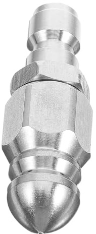 BAZEITFLOW Boquilla Pulverizadora de Acero Inoxidable Pequeña para Hidrolimpiadora, Limpieza de Tuberías y Desatascador, Accesorio de Alta Presión 1/4 Conexión Rápida para Jardín y Hogar
