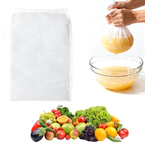 8 Stück Passiertuch, Waschbar Filterbeutel, KäSetuch Cheesecloth 20x30cm Käsetuch Wiederverwendbares Siebtuch für Nussmilch Käse Kaffee Joghurt Fruchtsaft