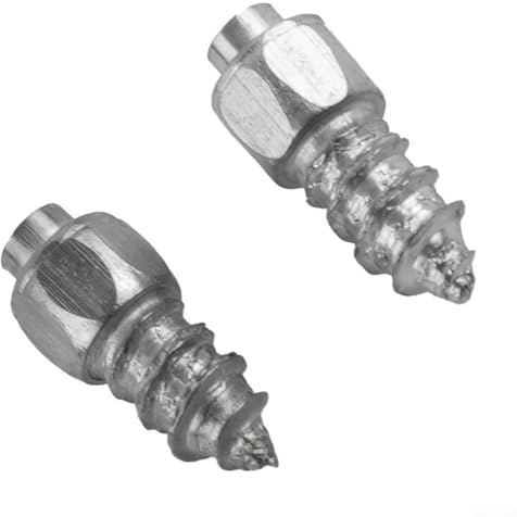 Jotekonoby Tire Studs 9 mm Screw-In Snow Spikes Steel Ice Grip Non-Slip Studs for Car Truck Motorcycle ATV Winter Tyre Traction Racing Off-Road Track