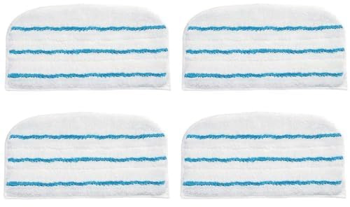 HSDK Easy Glide Steam Mop Pads – 4-Pack Compatible with Black & Decker FSM, FSMH1621, FSMP20 Series (Washable Microfibre Replacement Cloths)