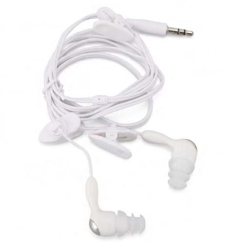 Bewinner Écouteurs Filaires étanches IP68 de 3,5 Mm pour la Natation, Le Surf, la Course à Pied, Le Ski, écouteurs Submersibles avec Sonore, Clips d'ajustement Sécurisés