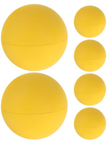 SOPOTUTU 6 Pezzi Palline da Racquetball in Gomma Alta Elasticità Palline Rimbalzanti Indoor per Giochi e Allenamento Squash Multiuso per Divertimento in Gioco e Pratica Sportiva Giallo
