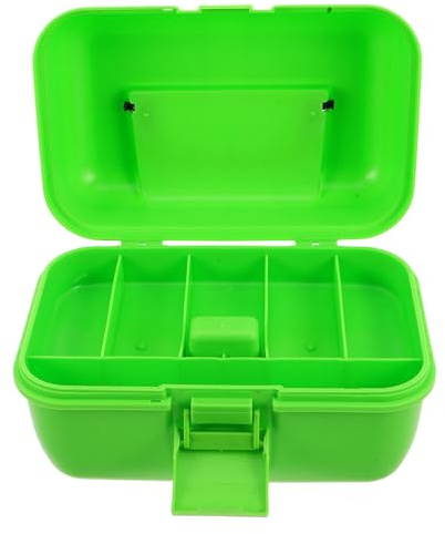 Alasum Angel Organizer Kasten aus Robustem Kunststoff Doppelwandiger Kleiner Angelkoffer mit Deckel Tragbare Aufbewahrung für Haken Köder und Angelzubehör Outdoor Angelkiste für Jungen