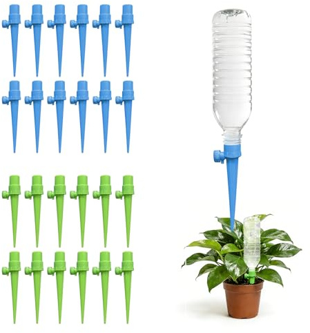 24 pcs Bewässerungssystem für Garten,Automatische Bewässerung Set,Tröpfchenbewässerung,Plant Water Dispenser mit einstellbarer Wassermenge,bewässerungsset für Topfpflanzen Gartenpflanzen