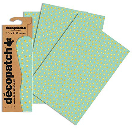 Décopatch C733O 3 Blatt DécopatchPapier N.733 30x40 cm