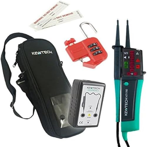 Kewtech KEWIS02 Safe Isolation Kit, Green/Black, Set of 4 Piece