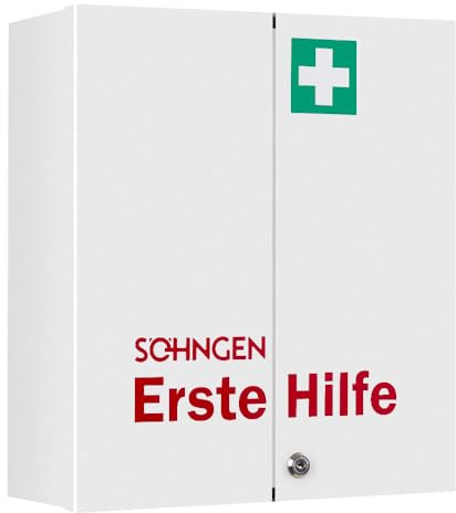 SÖHNGEN Verbandschrank Hamburg-Rom, weiß, Stahlblech, 40,4 x 17 x 46,2 cm, leer, Art.-Nr. 502004 | Erste Hilfe Schrank | Verbandsschrank | Sanitätswandschrank