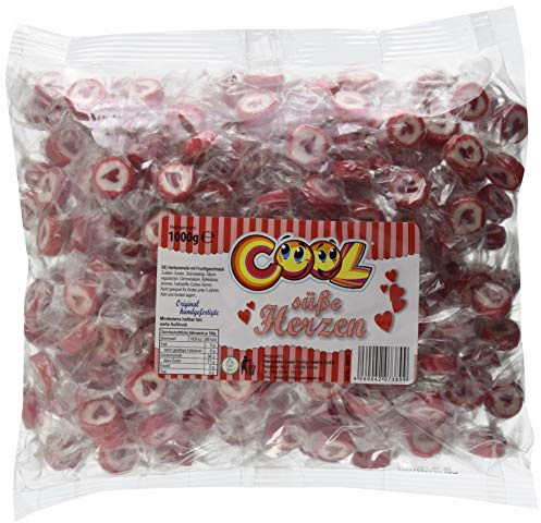 Cool handgefertigte Süße Herzen Bonbons im Beutel, 1er Pack (1 x 1 kg)