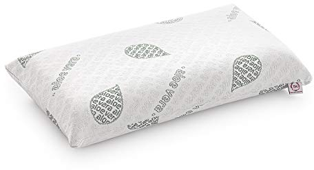 Textilhome – Viskoelastisches Kopfkissen 70x36x12 cm | Ergonomisches Nackenstützkissen mit 100% Viscoschaumkern, Aloe Vera Bezug, Doppelbezug mit Reißverschluss.