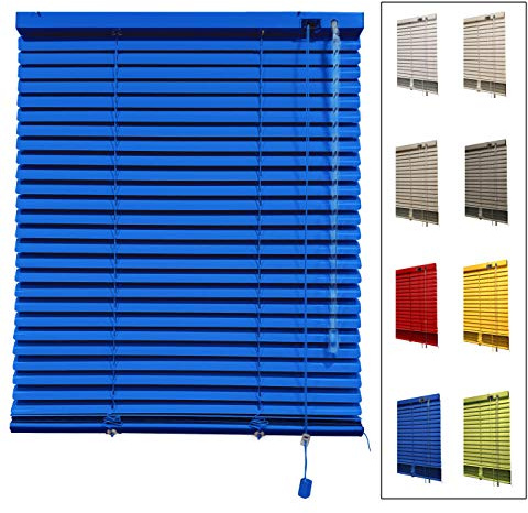 DECORESTOR Persianas Venecianas de Aluminio a Tu Medida - Anchos de 36 a 240 cm - Azul