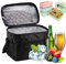 Sinwind Kühltasche Faltbar, Picknicktasche Kühltasche Thermotasche Klein Lsoliertasche Lunch Kühltasche Eistasche Lunch Tasche Kühlbox 10L für Picknick (schwarz)