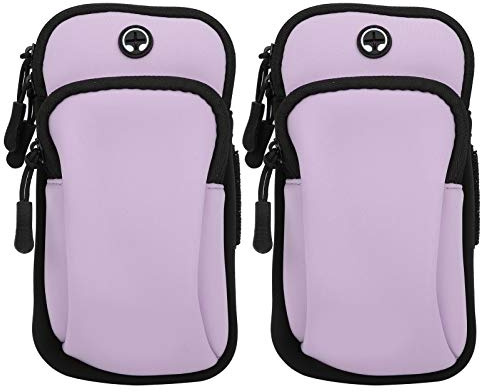 RiToEasysports Waterproof Sports Running Phone Armband,Universal Phone Armband for Jogging Biking Running (Pack of 2)