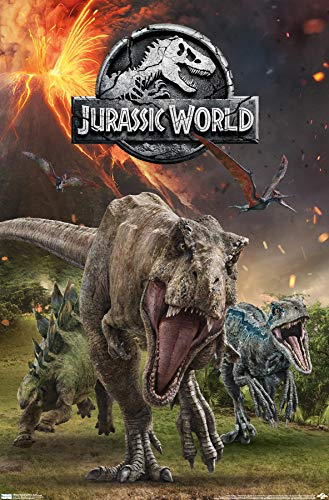 24X36 Jurassic World: Fallen Kingdom - Group Wall Poster, 36L x 24W, Unframed Version