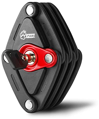 Klappbares Fahrradschloss mit 2 Schlüsseln – Anti-Diebstahl-Starke Sicherheits-Fahrradschlösser, Anti-Bohren & Pick-Zylinder – Faltbares Fahrradschloss mit Montagehalterung (0,9 m/0,6 kg)