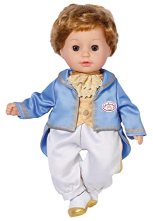 Baby Annabell Little Sweet Prince 36cm, weiche Prinzen-Puppe mit hochwertigen Haaren, Schlafaugen, blauem Oberteil, weißer Hose und Schuhen, 707104 Zapf Creation