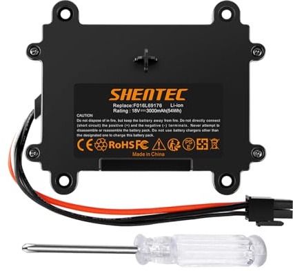 Shentec 18V 3000mAH Li-ion kompatibel mit Bosch Indego Rasenroboter Rasenmäher, Bosch Indego 350, 400, S+ 350, S+ 400, XS 300, M 700, Ersatzakku für F016104898, F016L69176