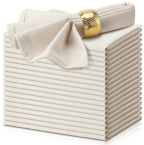 Mixweer Set mit 40 Baumwoll-Leinen-Servietten, Großpackung, 40 Stück, 40 Stück, wiederverwendbar, Stoff, waschbar, Pastellfarben, weiche Tischservietten für Hochzeit, Abendessen, Hotel, Restaurant,