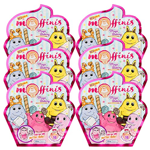 Generisch Blue Ocean Moffinis Figur Sammelfigur Serie 4 - Magic Bakery - Moffini Muffin Monster - 6 Tüten